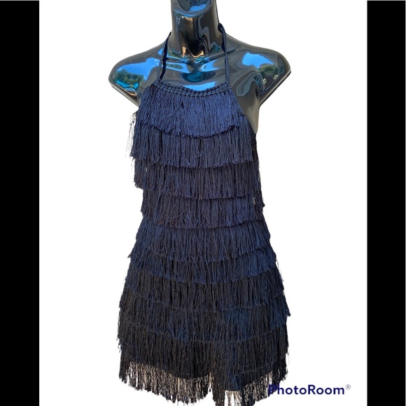 Missguided Fringed Backless bodycon Halter romper size 4 - Picture 4 of 10